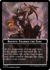 Bounty: Frankie the Fang // Bounty Rules Double-Sided Token [Outlaws of Thunder Junction Commander Tokens] | Dumpster Cat Games