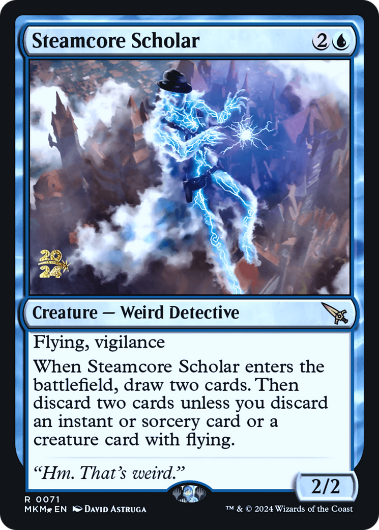 Steamcore Scholar [Murders at Karlov Manor Prerelease Promos] | Dumpster Cat Games