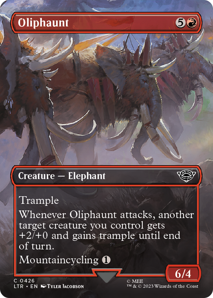 Oliphaunt (Borderless Alternate Art) [The Lord of the Rings: Tales of Middle-Earth] | Dumpster Cat Games