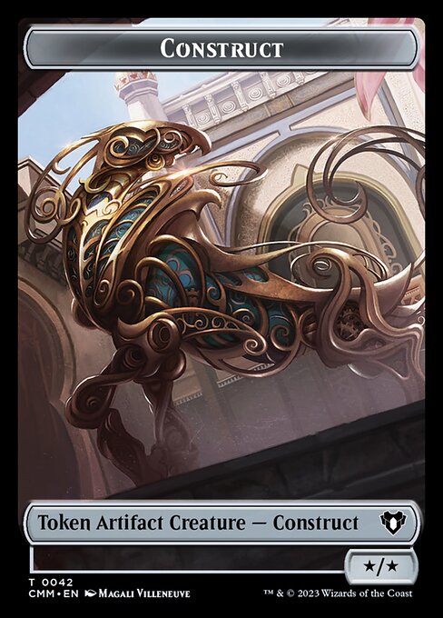 Treasure // Construct (0042) Double-Sided Token [Commander Masters Tokens] | Dumpster Cat Games