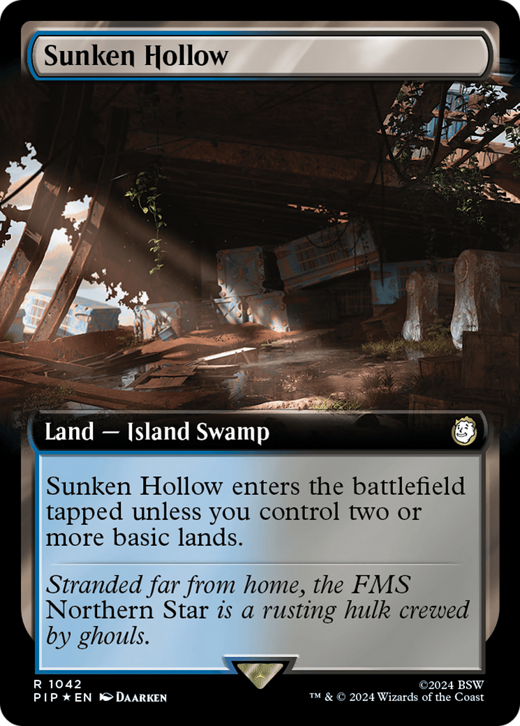 Sunken Hollow (Extended Art) (Surge Foil) [Fallout] | Dumpster Cat Games