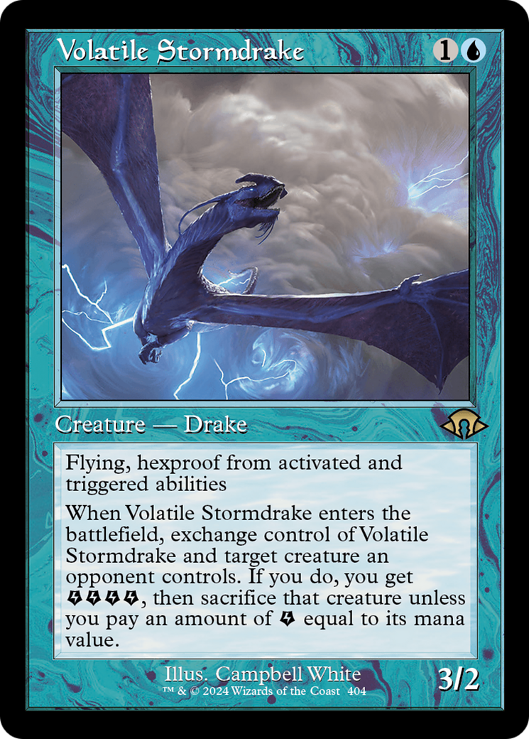 Volatile Stormdrake (Retro) [Modern Horizons 3] | Dumpster Cat Games