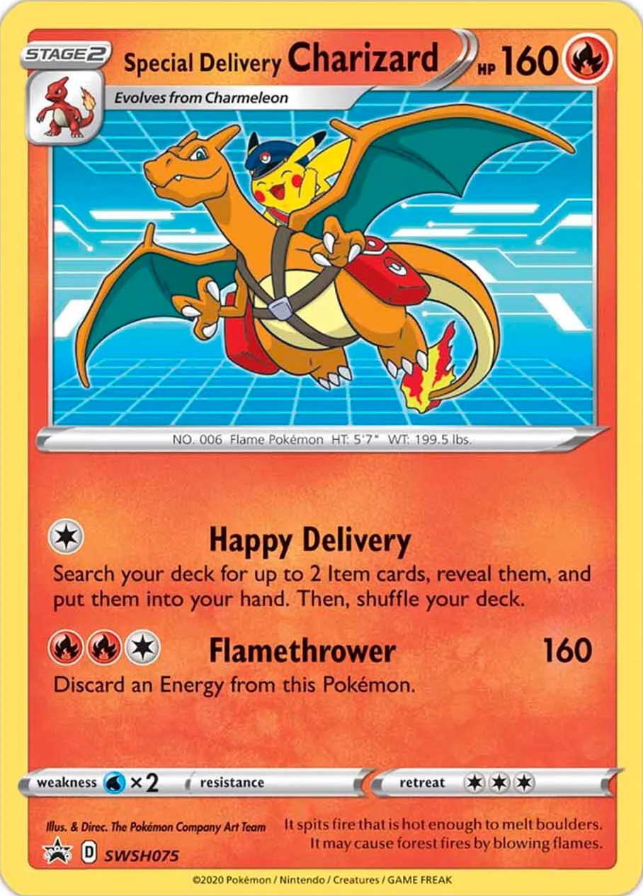 Special Delivery Charizard (SWSH075) [Sword & Shield: Black Star Promos] | Dumpster Cat Games