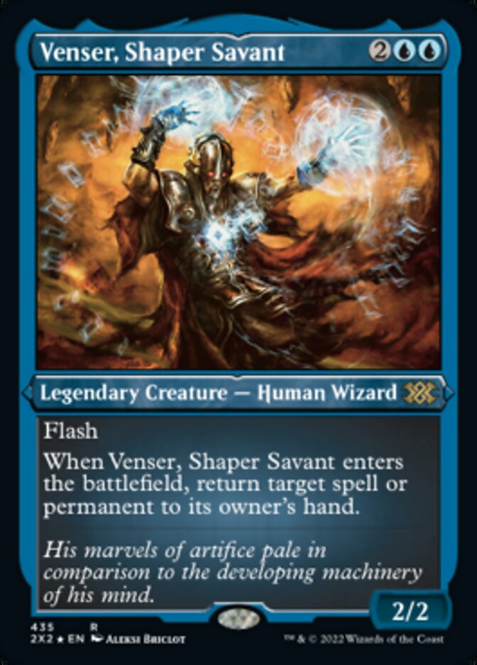 Venser, Shaper Savant (Foil Etched) [Double Masters 2022] | Dumpster Cat Games