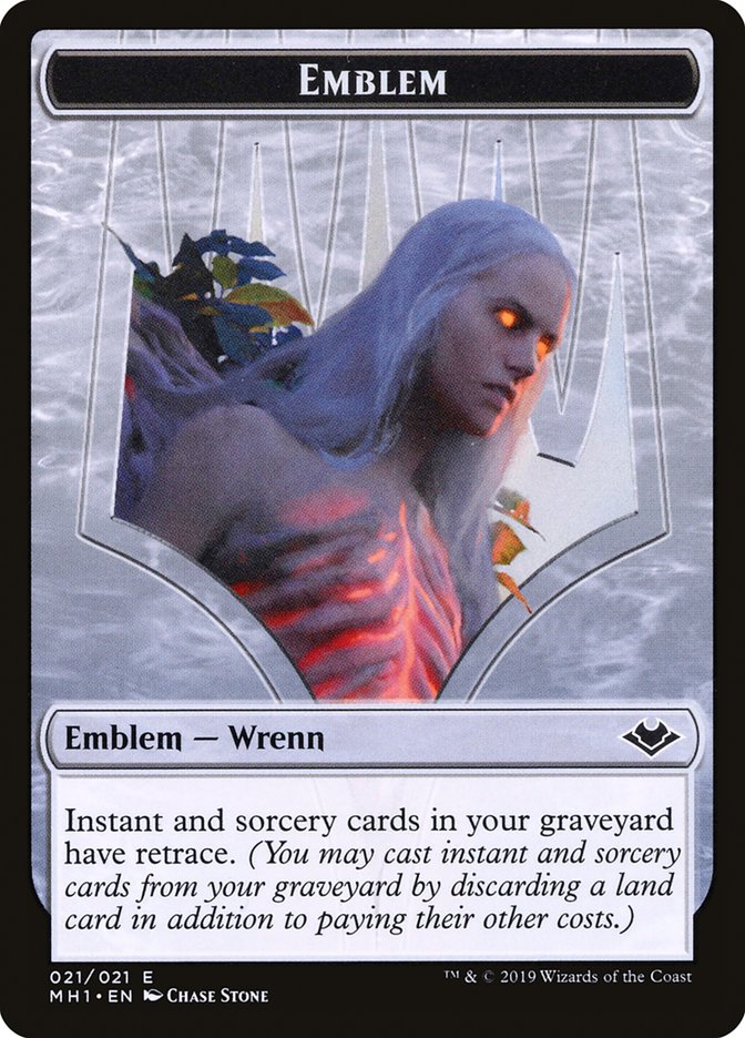 Elemental (008) // Wrenn and Six Emblem (021) Double-Sided Token [Modern Horizons Tokens] | Dumpster Cat Games