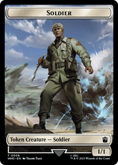 Soldier // Cyberman Double-Sided Token [Doctor Who Tokens] | Dumpster Cat Games