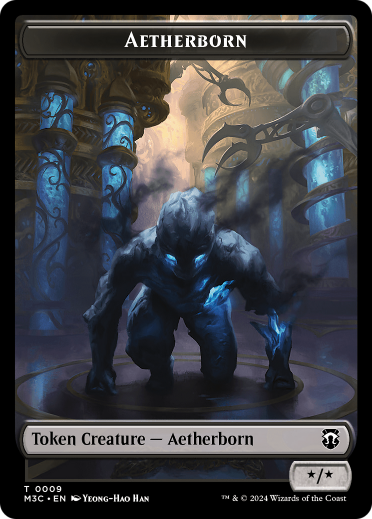 Aetherborn // Servo Double-Sided Token [Modern Horizons 3 Commander Tokens] | Dumpster Cat Games