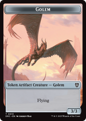 Golem (0013) // Nalaar Aetherjet Double-Sided Token [Aetherdrift Tokens] | Dumpster Cat Games