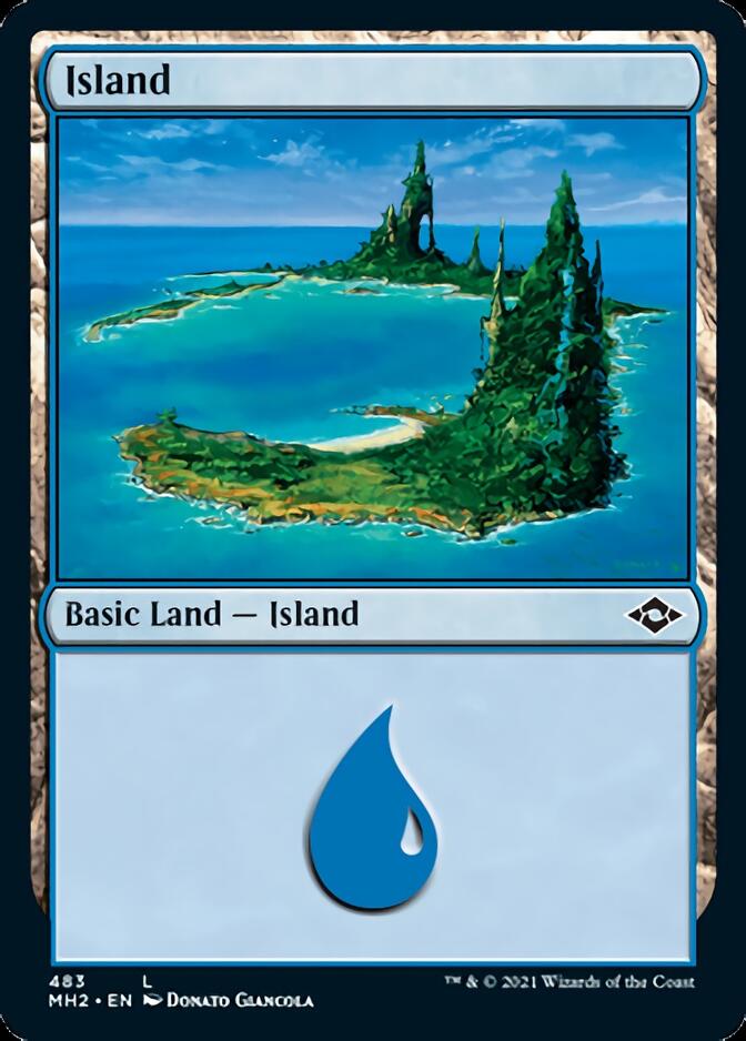 Island (483) (Foil Etched) [Modern Horizons 2] | Dumpster Cat Games