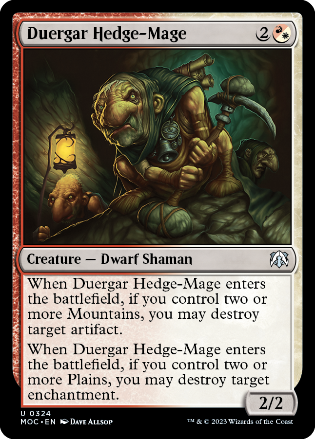 Duergar Hedge-Mage [March of the Machine Commander] | Dumpster Cat Games