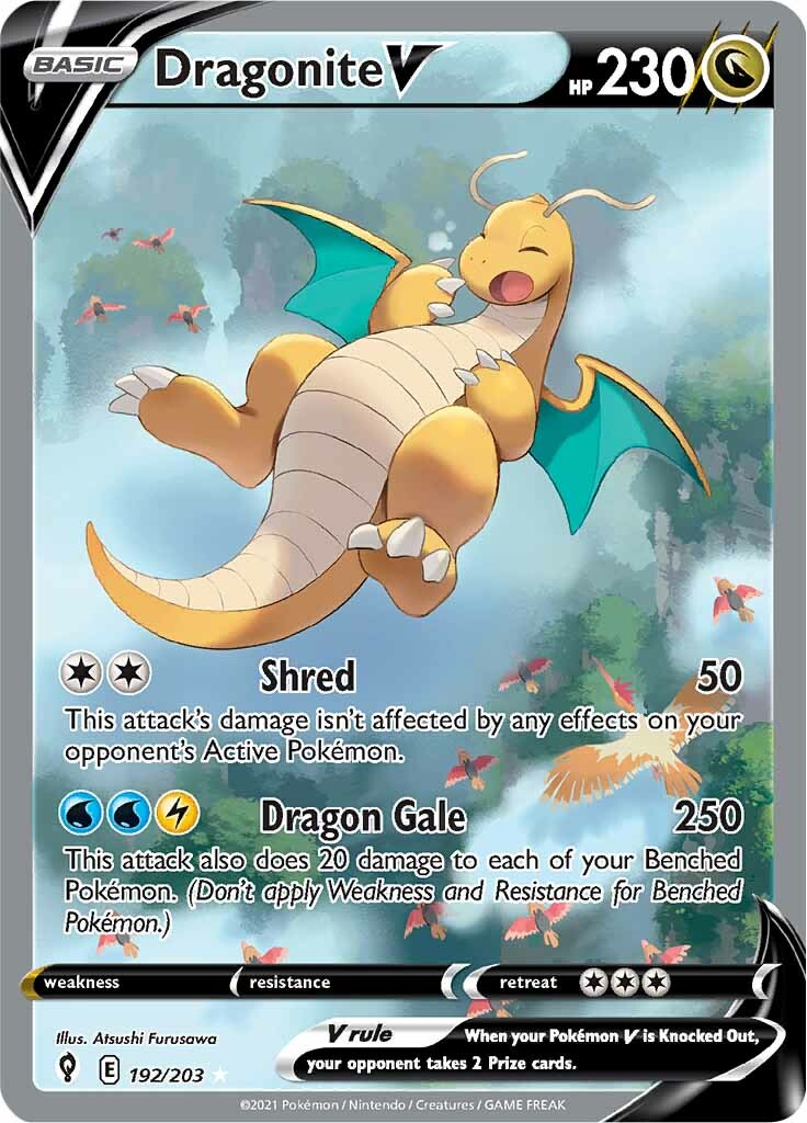 Dragonite V (192/203) [Sword & Shield: Evolving Skies] | Dumpster Cat Games