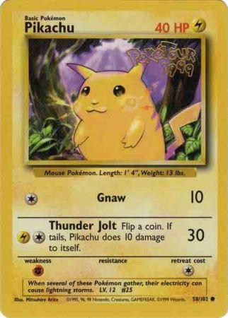 Pikachu (58/102) (PokeTour 1999 Promo) [Miscellaneous Cards] | Dumpster Cat Games