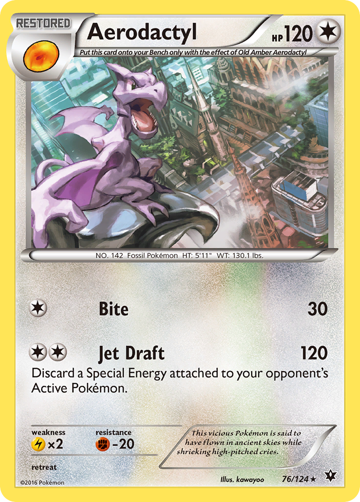 Aerodactyl (76/124) [XY: Fates Collide] | Dumpster Cat Games