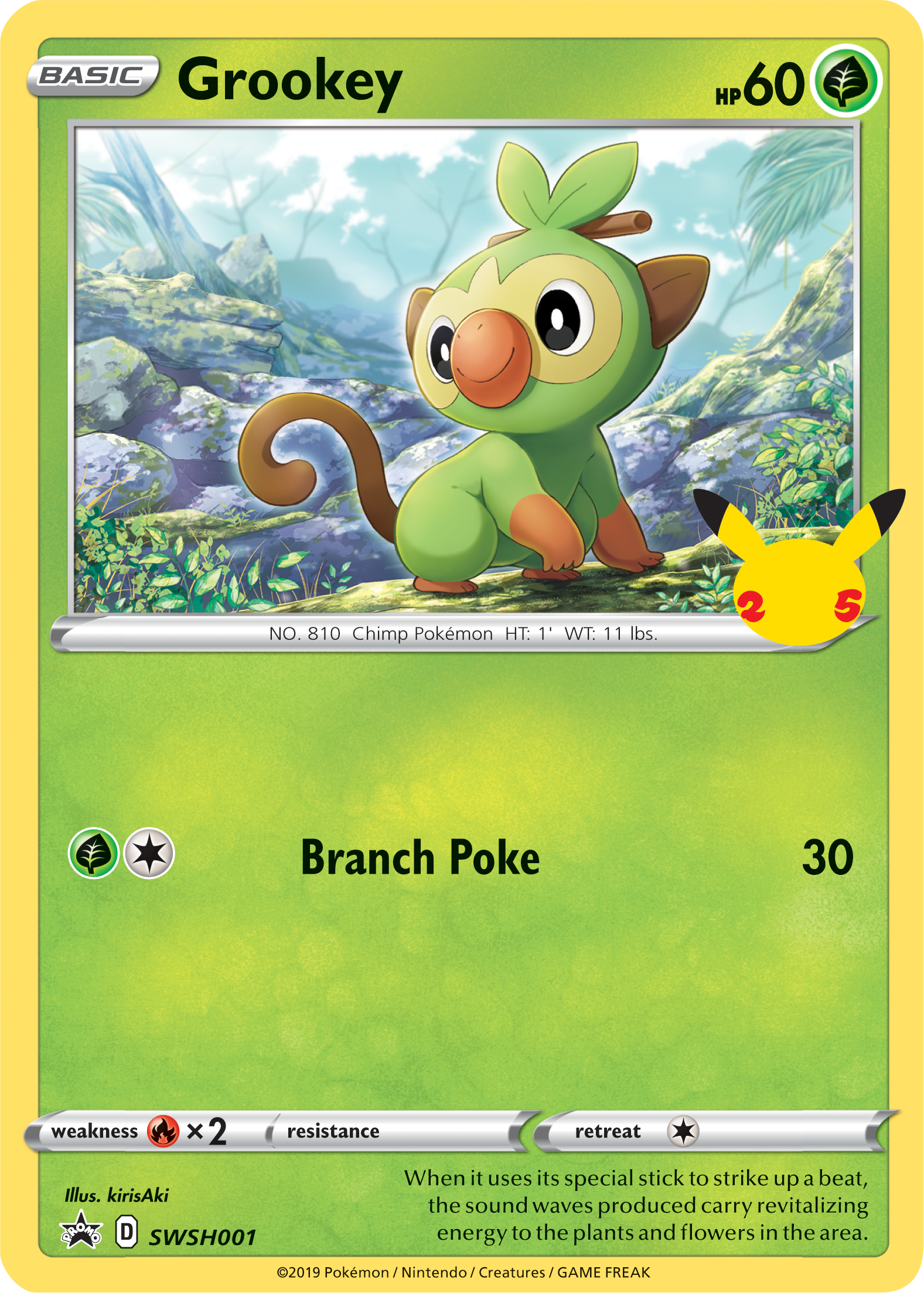 Grookey (SWSH001) (Jumbo Card) [First Partner Pack] | Dumpster Cat Games