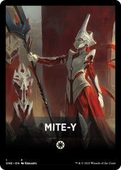 Mite-Y Theme Card [Phyrexia: All Will Be One Tokens] | Dumpster Cat Games