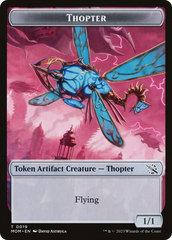 Warrior // Thopter Double-Sided Token [March of the Machine Tokens] | Dumpster Cat Games