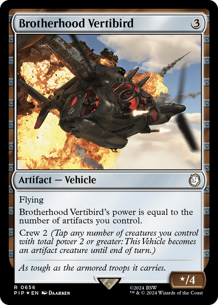 Brotherhood Vertibird (Surge Foil) [Fallout] | Dumpster Cat Games