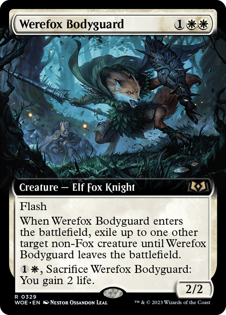 Werefox Bodyguard (Extended Art) [Wilds of Eldraine] | Dumpster Cat Games