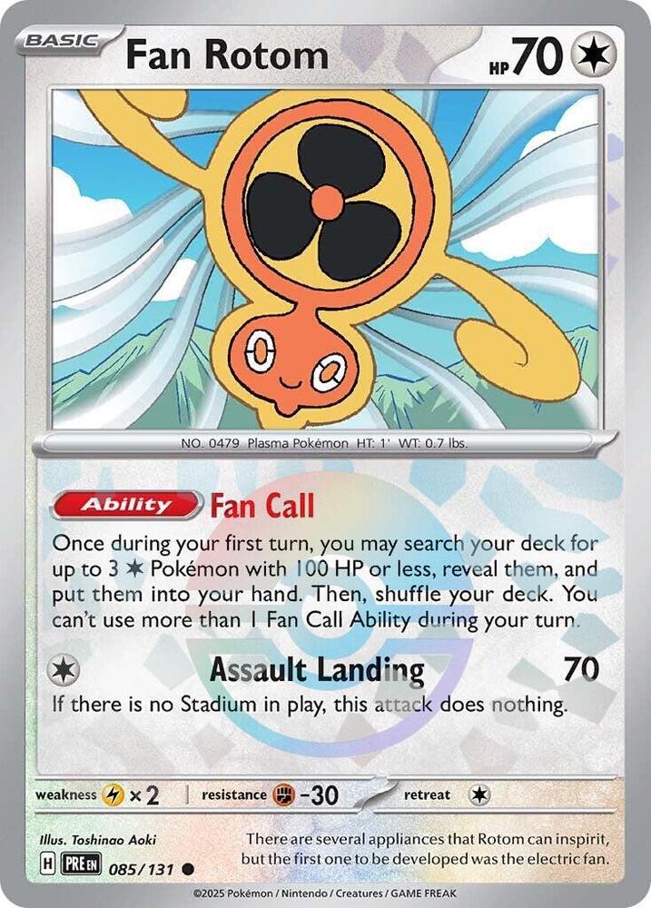 Fan Rotom (085/131) (Poke Ball Pattern) [Scarlet & Violet: Prismatic Evolutions] | Dumpster Cat Games