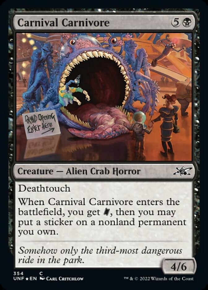 Carnival Carnivore (Galaxy Foil) [Unfinity] | Dumpster Cat Games