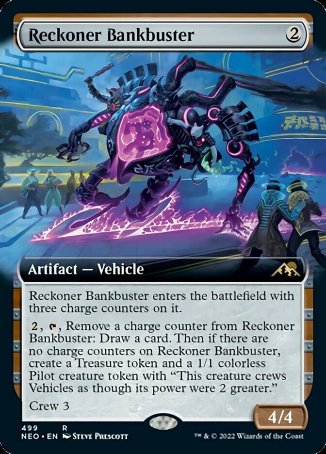 Reckoner Bankbuster (Extended Art) [Kamigawa: Neon Dynasty] | Dumpster Cat Games