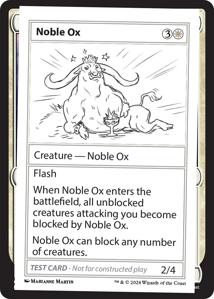 Noble Ox [Mystery Booster 2 Playtest Cards] | Dumpster Cat Games