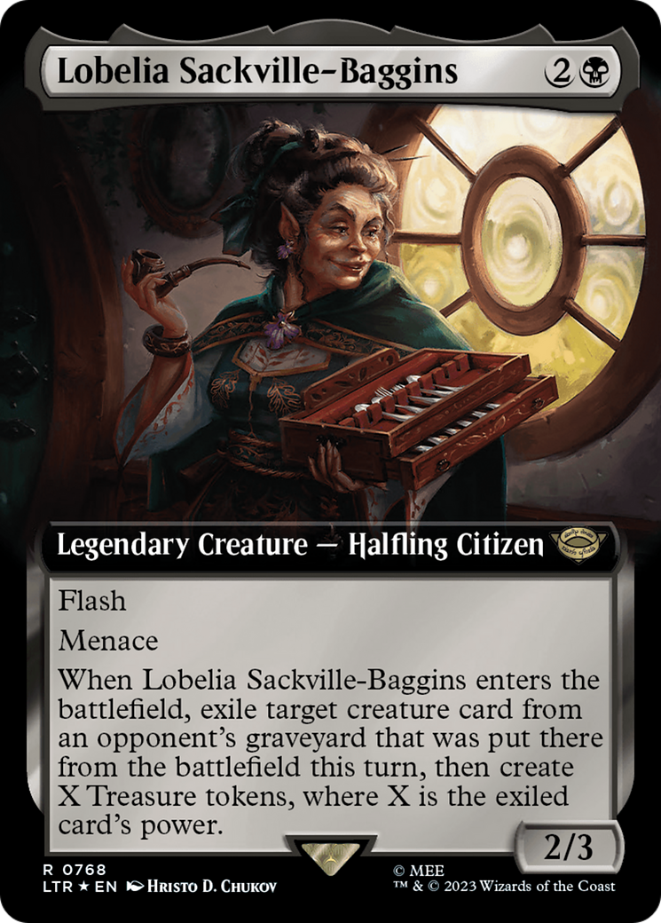 Lobelia Sackville-Baggins (Extended Art) (Surge Foil) [The Lord of the Rings: Tales of Middle-Earth] | Dumpster Cat Games