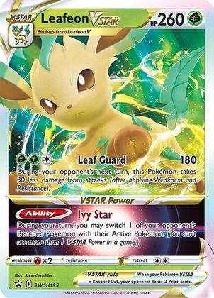 Leafeon VSTAR (SWSH195) (Jumbo Card) [Sword & Shield: Black Star Promos] | Dumpster Cat Games