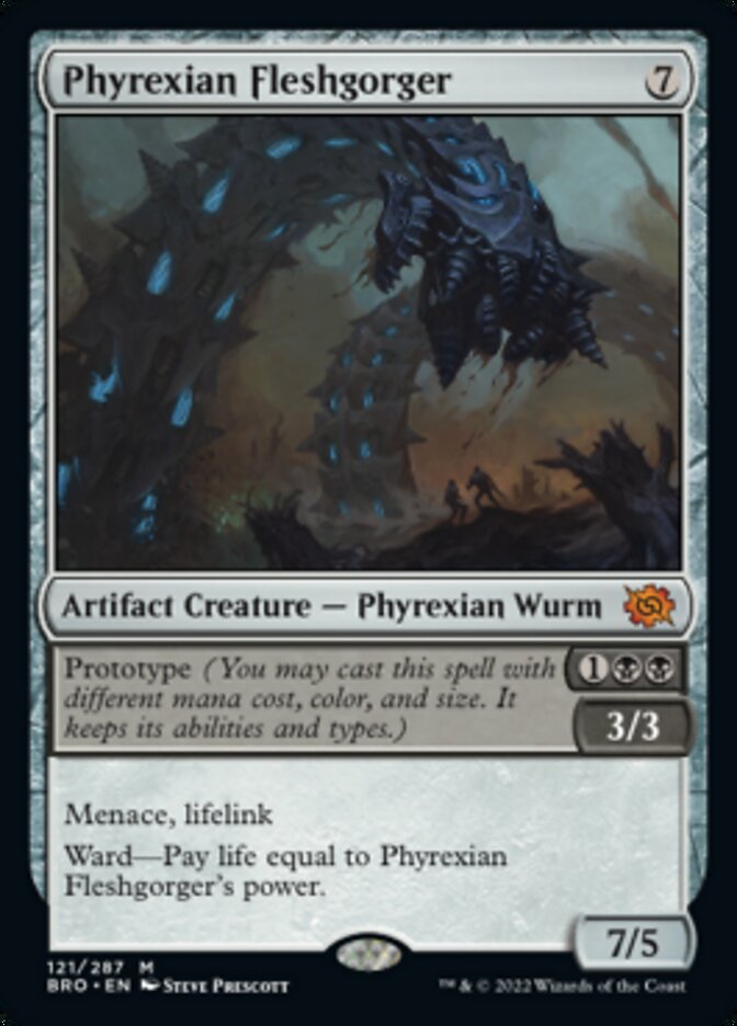 Phyrexian Fleshgorger (Promo Pack) [The Brothers' War Promos] | Dumpster Cat Games