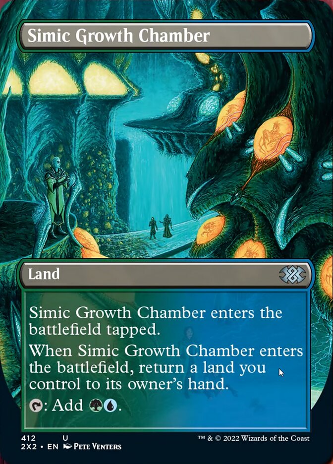 Simic Growth Chamber (Borderless Alternate Art) [Double Masters 2022] | Dumpster Cat Games