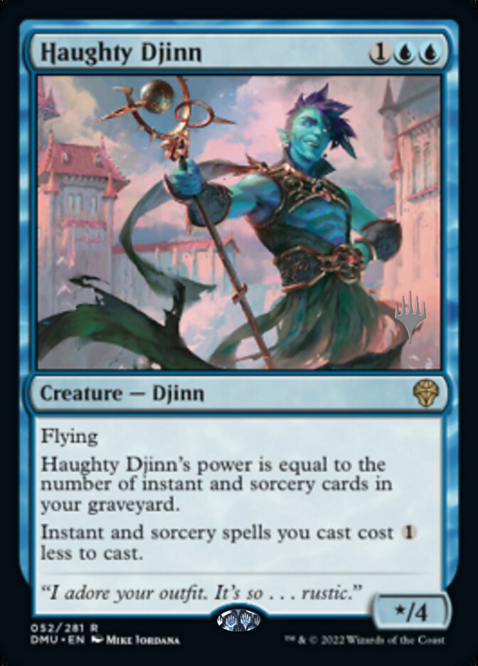 Haughty Djinn (Promo Pack) [Dominaria United Promos] | Dumpster Cat Games