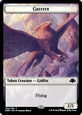 Zombie // Griffin Double-Sided Token [Dominaria Remastered Tokens] | Dumpster Cat Games