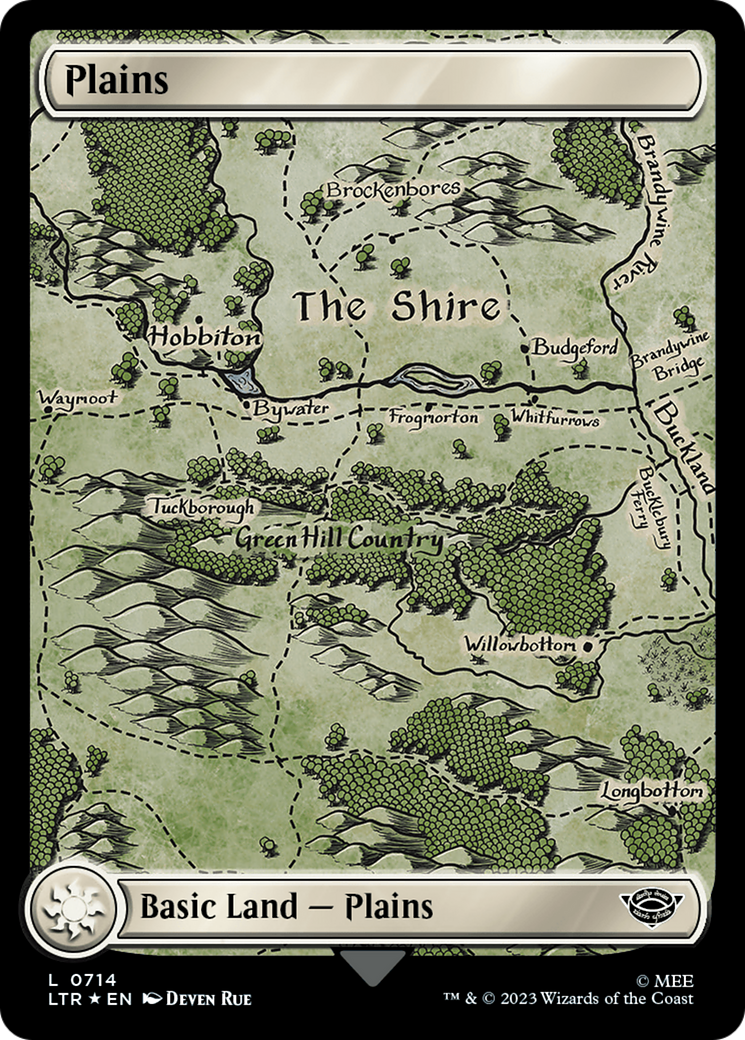 Plains (0714) (Surge Foil) [The Lord of the Rings: Tales of Middle-Earth] | Dumpster Cat Games