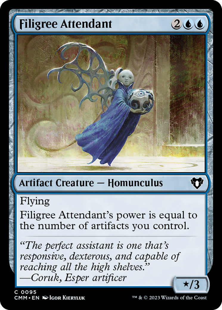 Filigree Attendant [Commander Masters] | Dumpster Cat Games