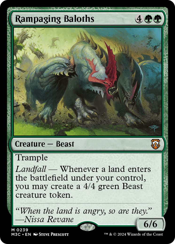 Rampaging Baloths (Ripple Foil) [Modern Horizons 3 Commander] | Dumpster Cat Games