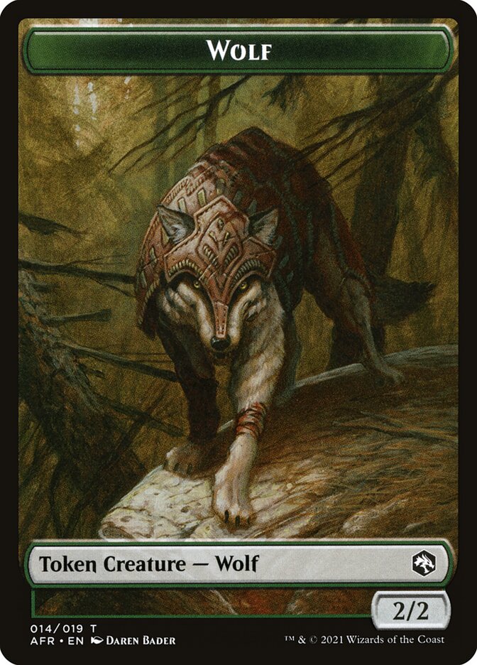 Wolf // Faerie Dragon Double-Sided Token [Dungeons & Dragons: Adventures in the Forgotten Realms Tokens] | Dumpster Cat Games