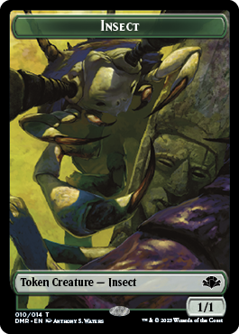 Insect Token [Dominaria Remastered Tokens] | Dumpster Cat Games