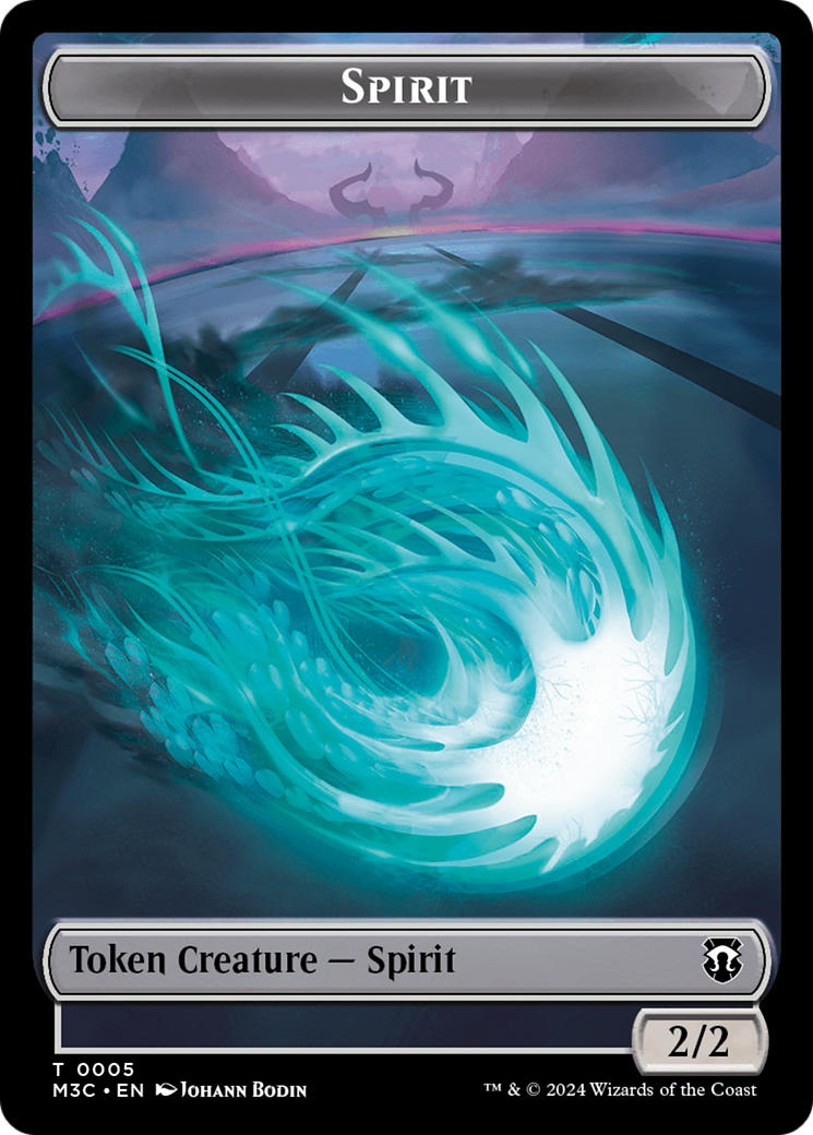 Eldrazi (Ripple Foil) // Spirit Double-Sided Token [Modern Horizons 3 Commander Tokens] | Dumpster Cat Games