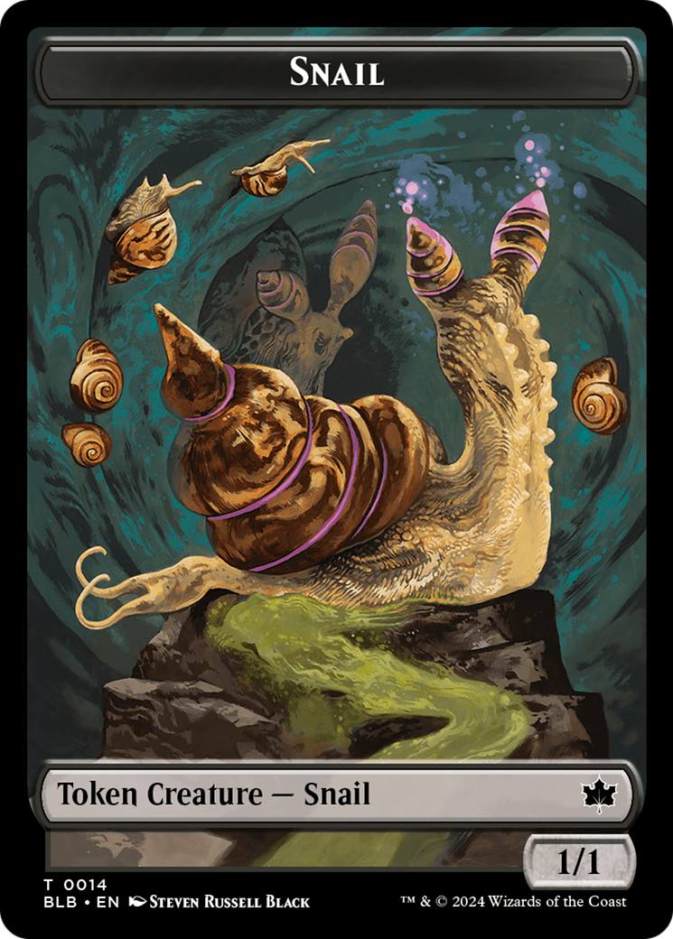 Snail // Thundertrap Trainer Double-Sided Token [Bloomburrow Tokens] | Dumpster Cat Games