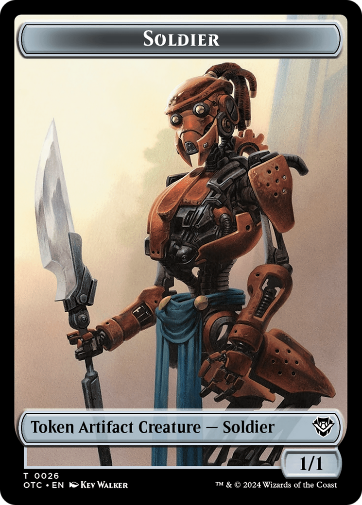 Drake // Soldier (0026) Double-Sided Token [Outlaws of Thunder Junction Commander Tokens] | Dumpster Cat Games