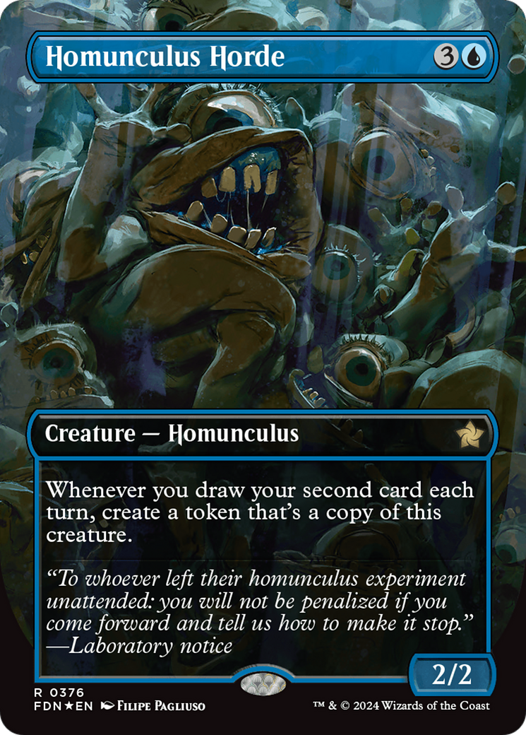 Homunculus Horde (Borderless) (Mana Foil) [Foundations] | Dumpster Cat Games