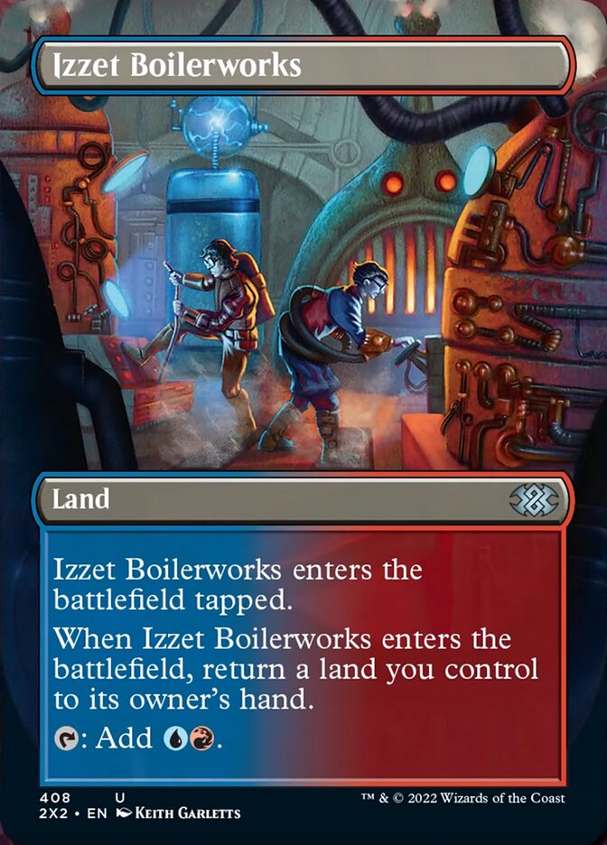 Izzet Boilerworks (Borderless Alternate Art) [Double Masters 2022] | Dumpster Cat Games