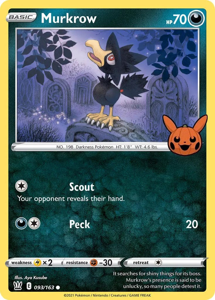 Murkrow (093/163) [Trick or Trade] | Dumpster Cat Games