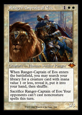 Ranger-Captain of Eos (Retro Foil Etched) [Modern Horizons] | Dumpster Cat Games