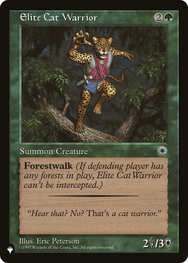 Elite Cat Warrior (Flavor Text) [The List] | Dumpster Cat Games