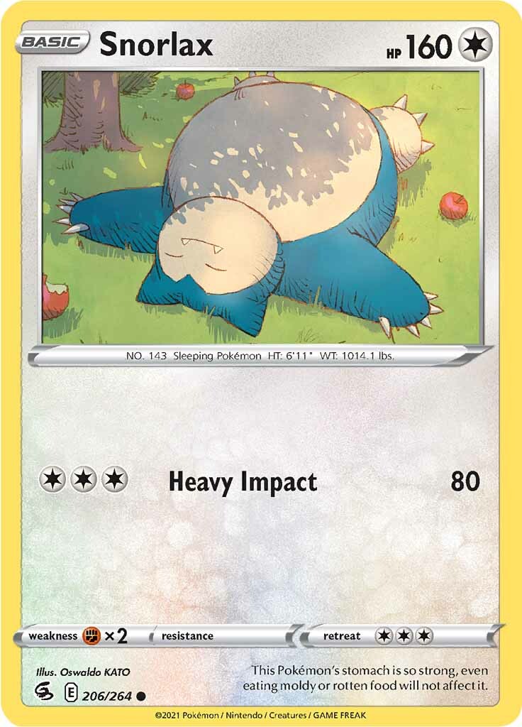 Snorlax (206/264) [Sword & Shield: Fusion Strike] | Dumpster Cat Games