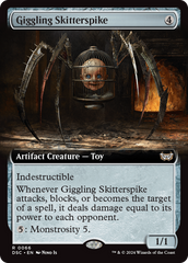 Giggling Skitterspike (Extended Art) [Duskmourn: House of Horror Commander] | Dumpster Cat Games