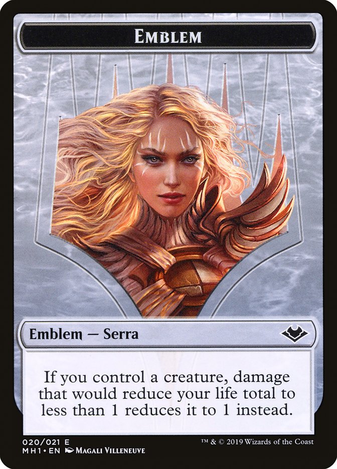 Serra the Benevolent Emblem [Modern Horizons Tokens] | Dumpster Cat Games