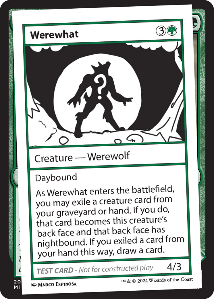 Werewhat [Mystery Booster 2 Playtest Cards] | Dumpster Cat Games