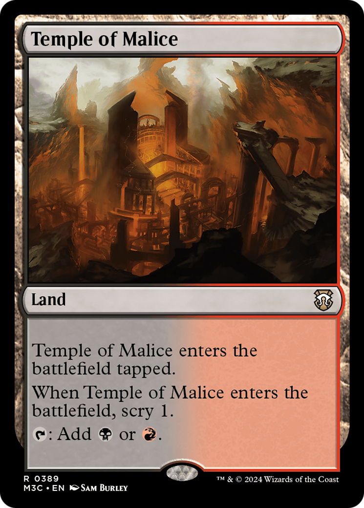 Temple of Malice (Ripple Foil) [Modern Horizons 3 Commander] | Dumpster Cat Games